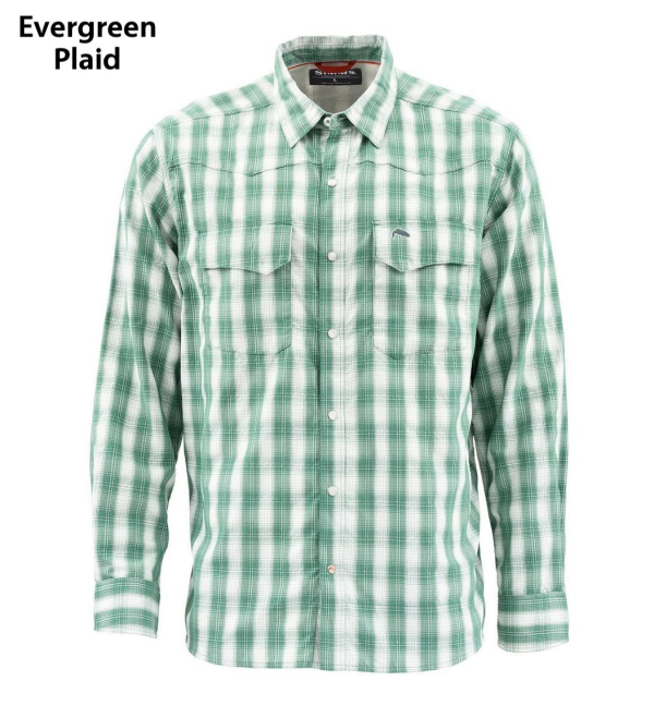 Simms Big Sky LS Shirt Evergreen Plaid Simms Big Sky LS Shirt Evergreen Plaid